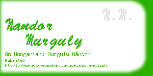 nandor murguly business card