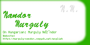 nandor murguly business card
